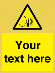 Custom warning sudden loud noise